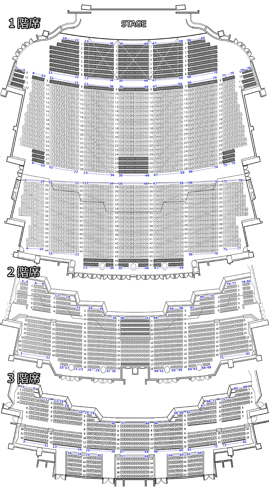 パシフィコ横浜 国立大ホール 座席表 Livehis